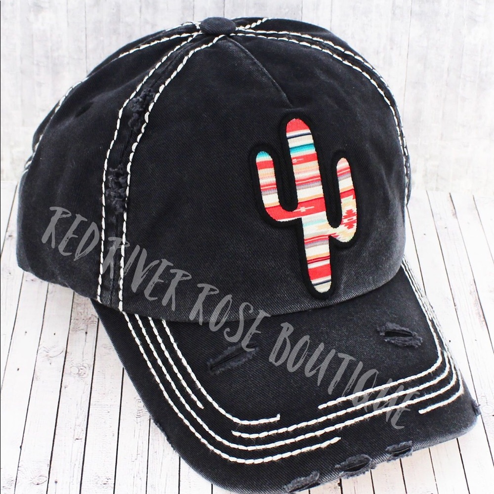 Black serape Cactus Cap